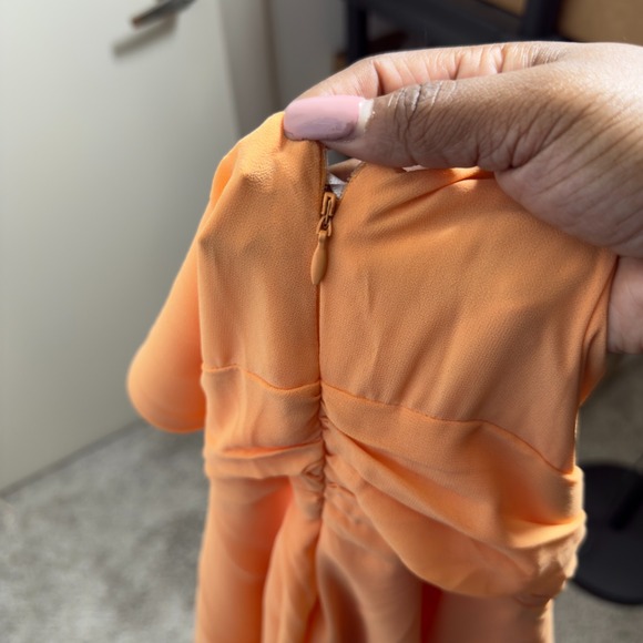 NEW Lulus Women‎ Midi Dress XS Orange Tiered Babydoll Party Day Event Wedding - Picture 11 of 13